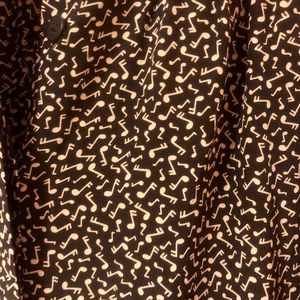 Vintage 80’s music note shirt dress